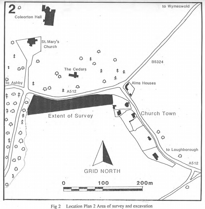 Area of the dig at Coleorton